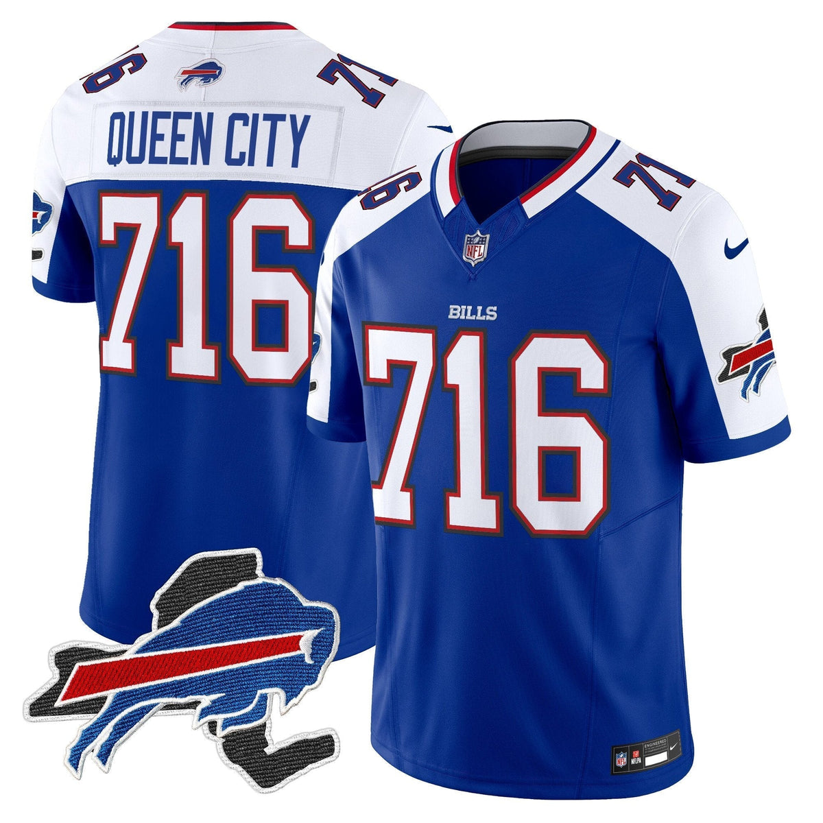 Men's Bills New York Patch Vapor Limited Jersey - All Stitched