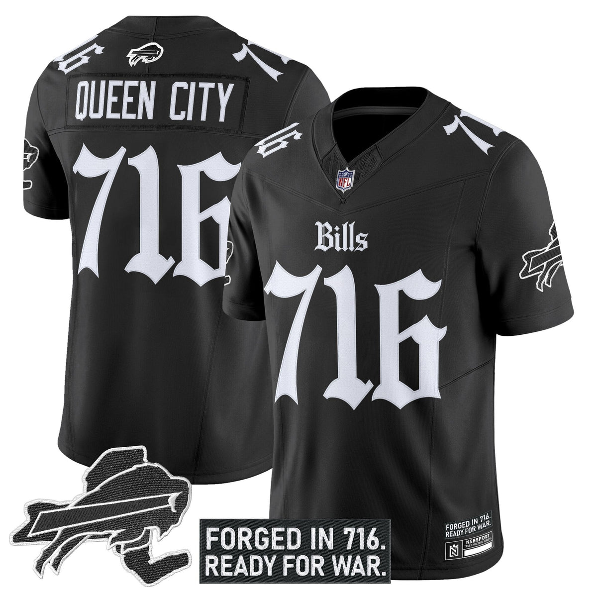 Men's Buffalo Bills 'Gothic Cold Front Edition' Vapor Limited Jersey - All Stitched