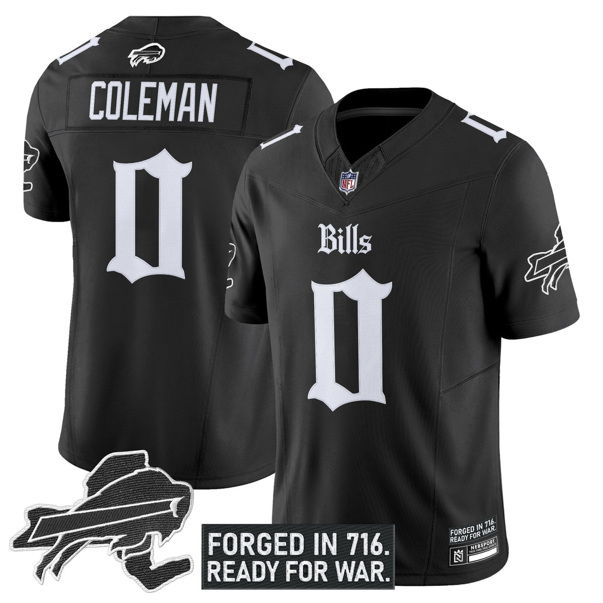 Men's Buffalo Bills 'Gothic Cold Front Edition' Vapor Limited Jersey - All Stitched