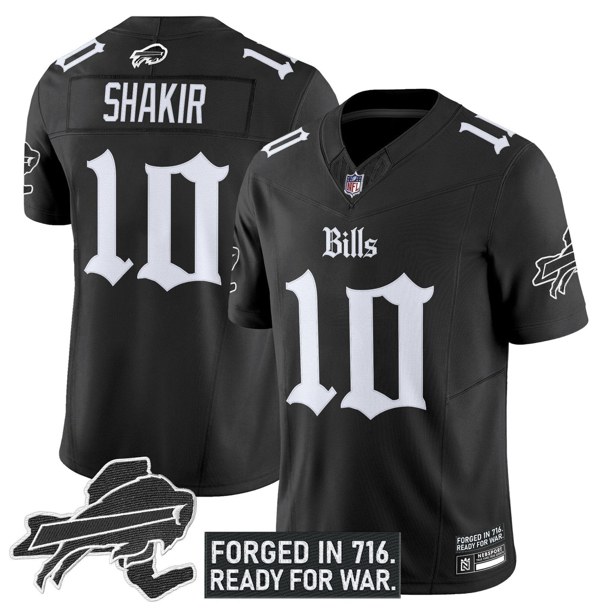 Men's Buffalo Bills 'Gothic Cold Front Edition' Vapor Limited Jersey - All Stitched