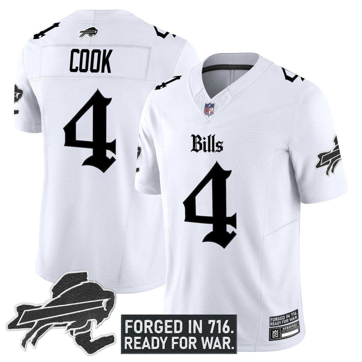 Men's Buffalo Bills 'Gothic Cold Front Edition' Vapor Limited Jersey - All Stitched