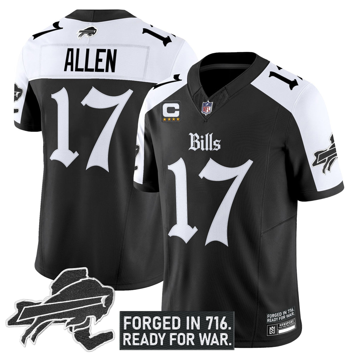 Men's Buffalo Bills 'Gothic Cold Front Edition' Vapor Limited Jersey - All Stitched