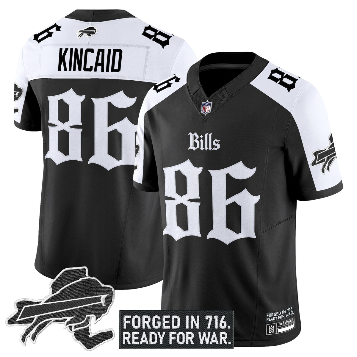 Men's Buffalo Bills 'Gothic Cold Front Edition' Vapor Limited Jersey - All Stitched