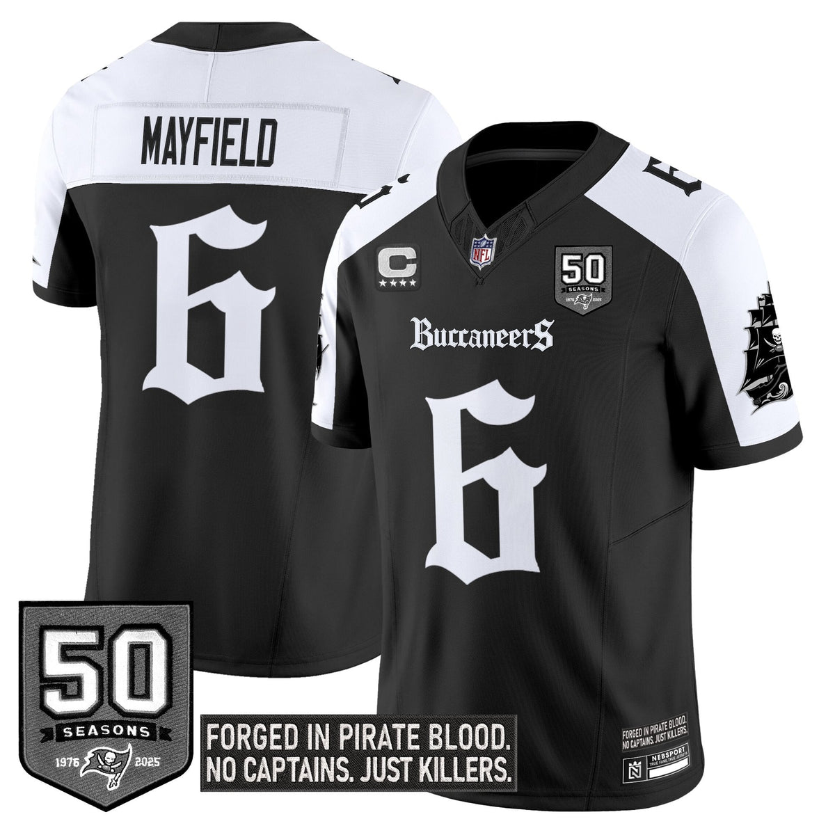Men's Tampa Bay Buccaneers 'Gothic Pirate Shadows Edition' Limited Jersey - All Stitched