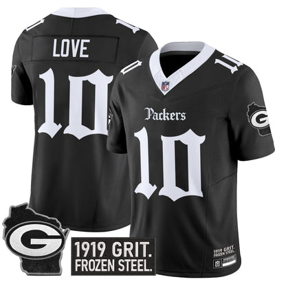 Men's Green Bay Packers 'Gothic Frozen Tundra Edition' Vapor Limited Jersey - All Stitched
