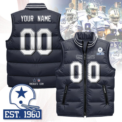 Custom Dallas Cowboys Unisex Puffer VestPlayer