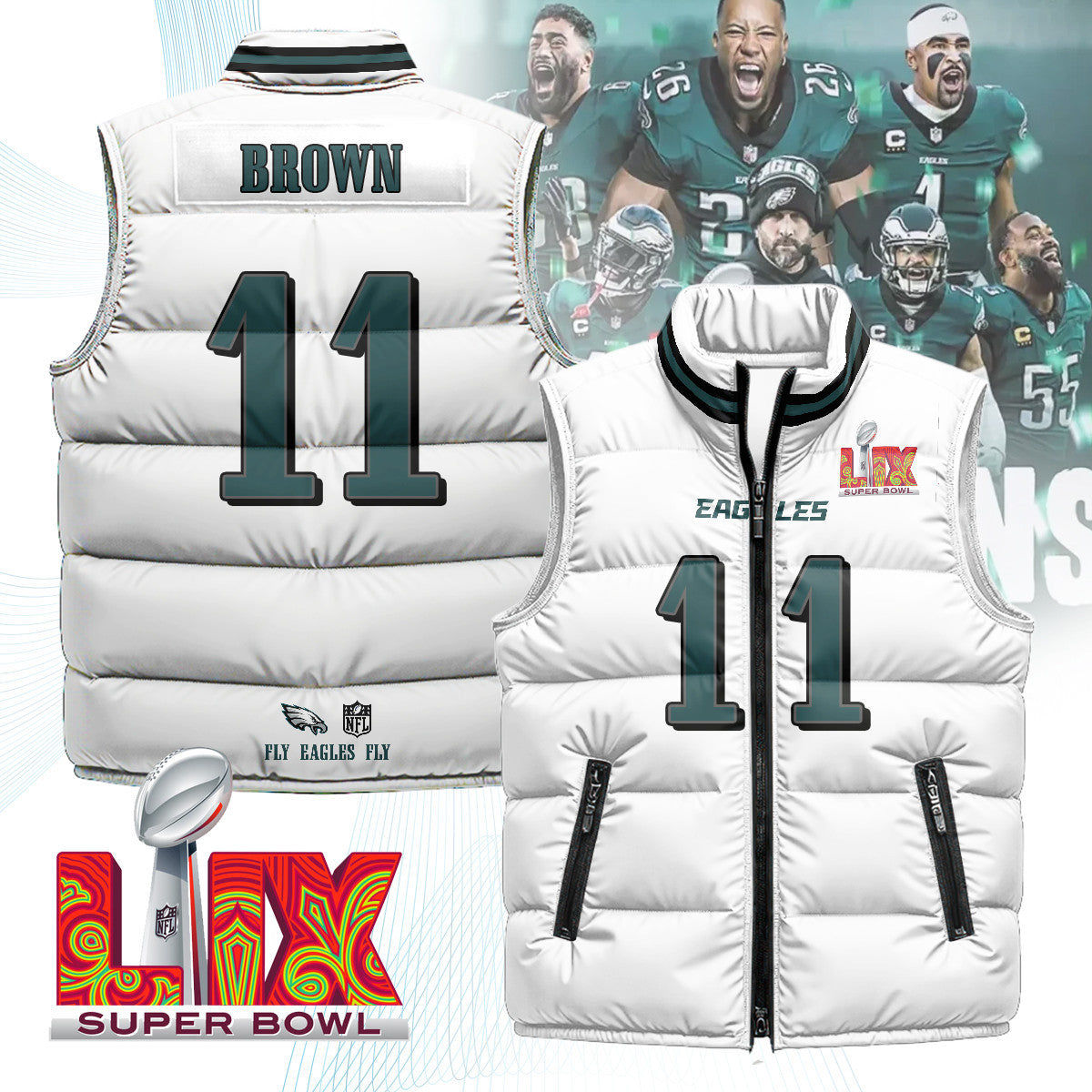 Philadelphia Eagles Unisex Puffer Vest