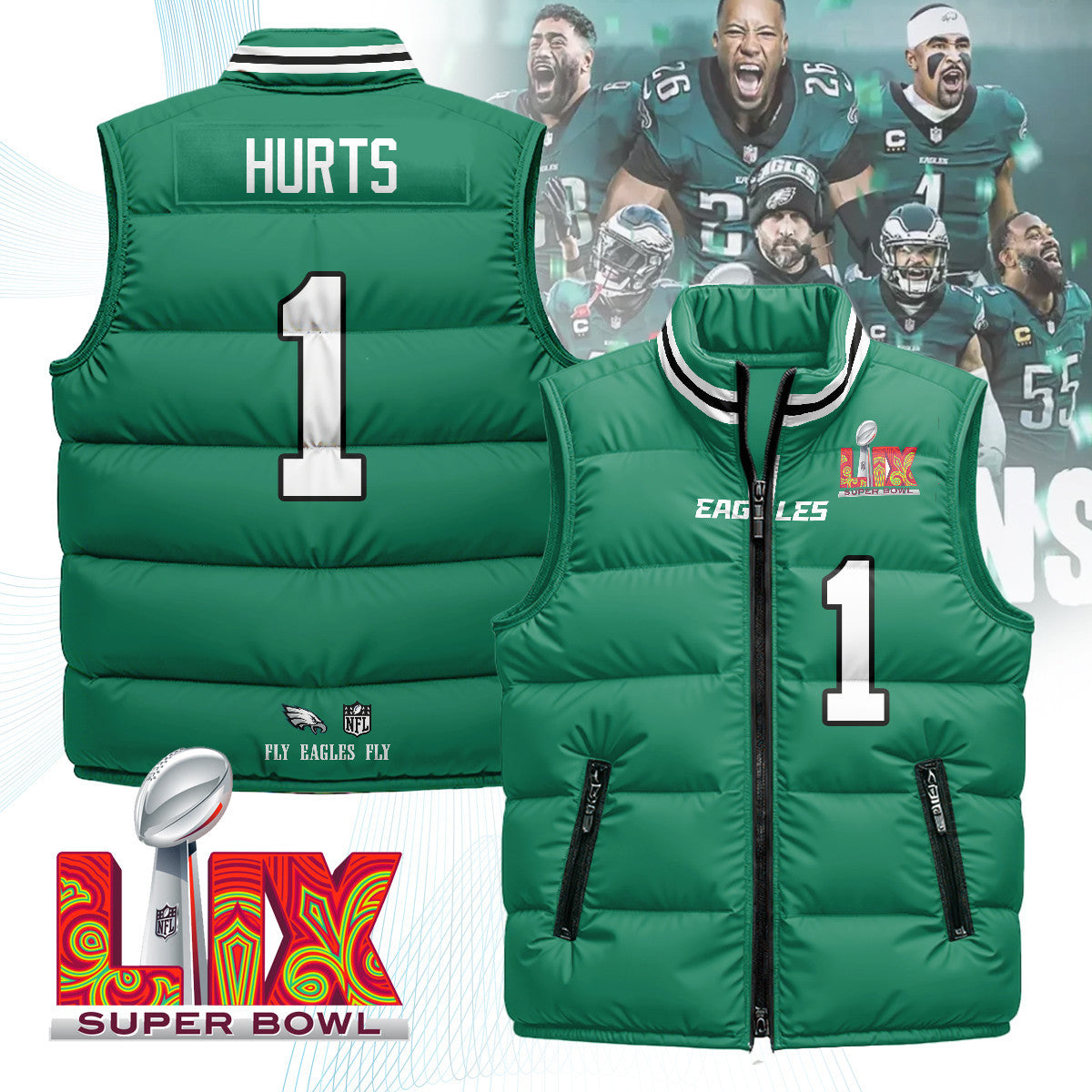 Philadelphia Eagles Unisex Puffer Vest