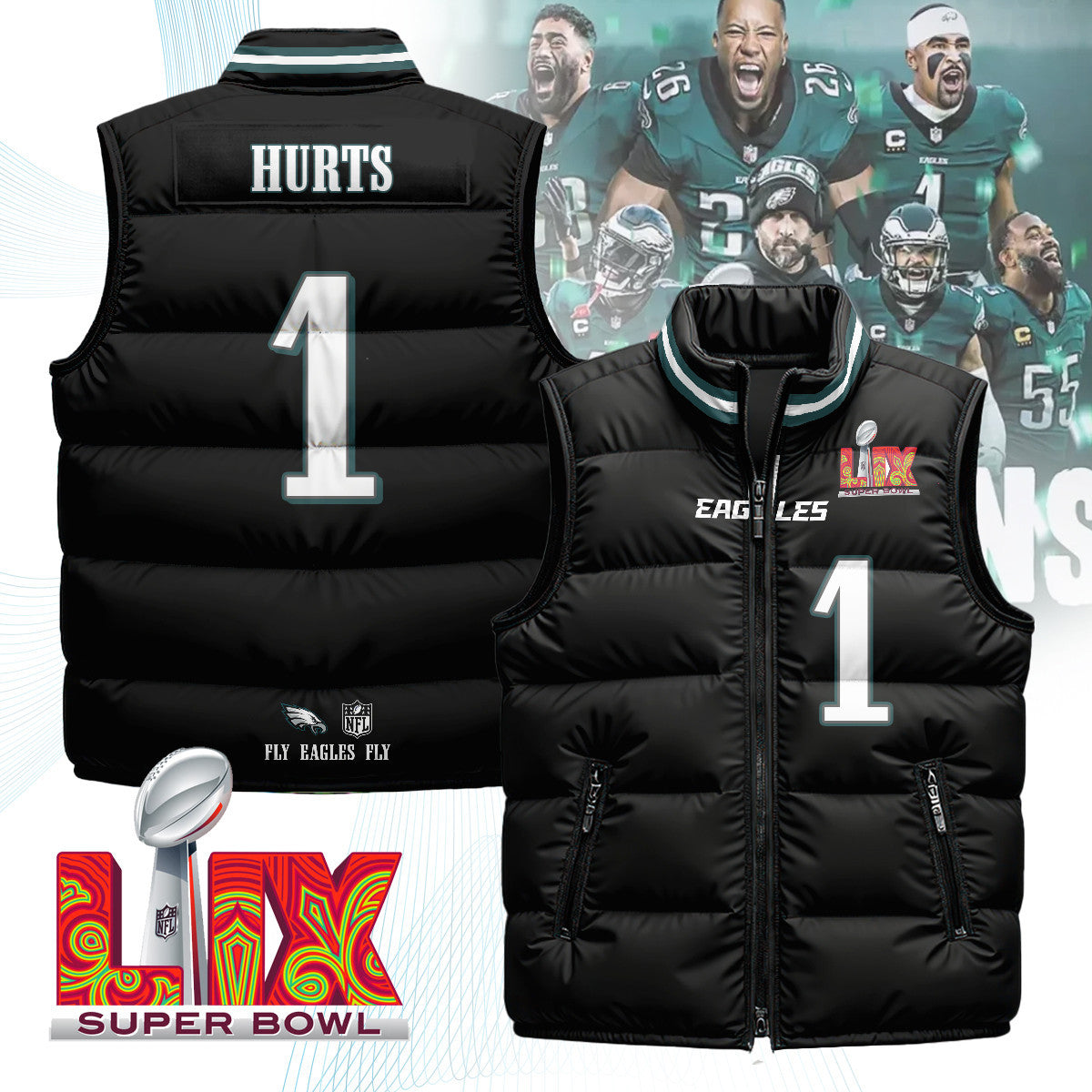 Philadelphia Eagles Unisex Puffer Vest