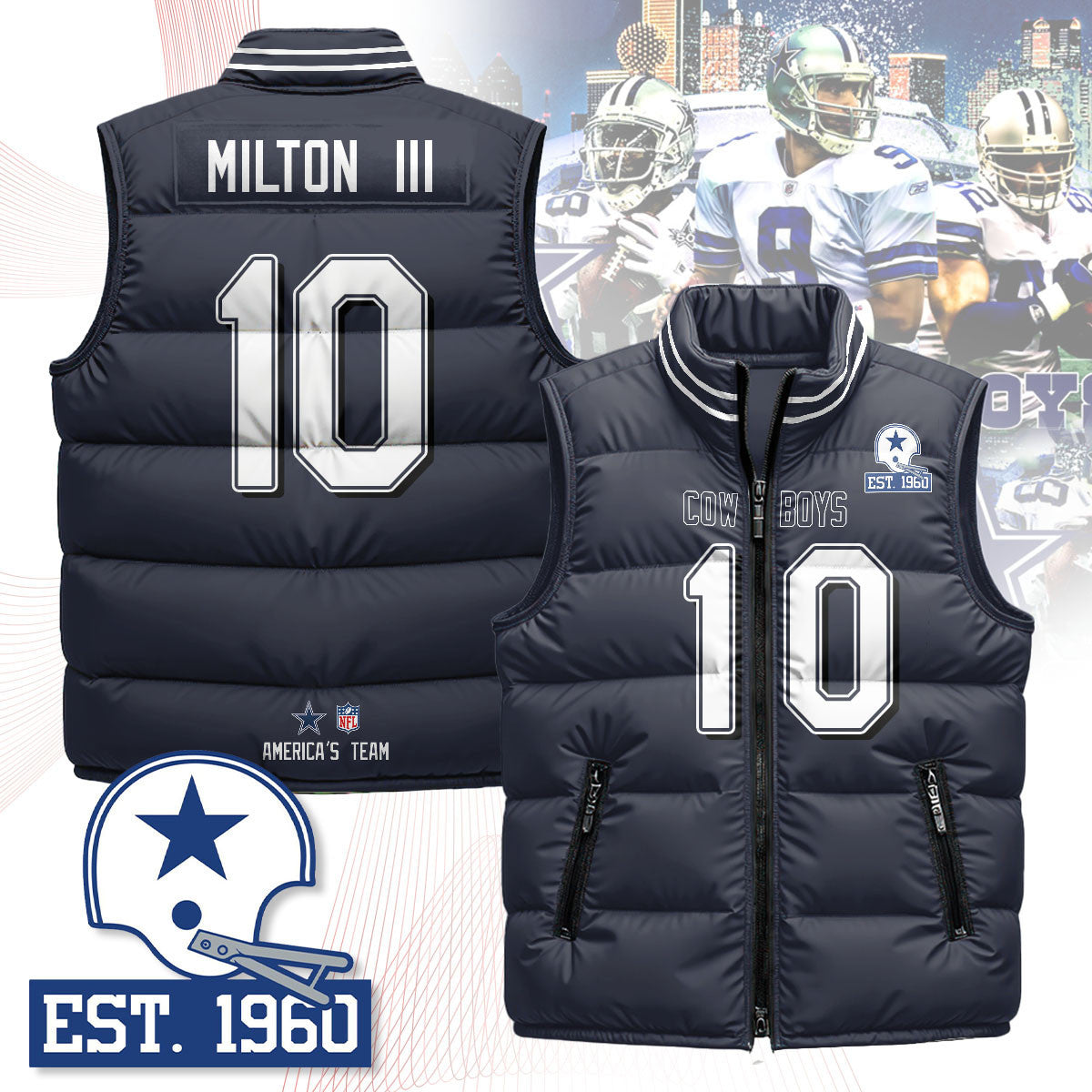 Dallas Cowboys Unisex Puffer VestPlayer