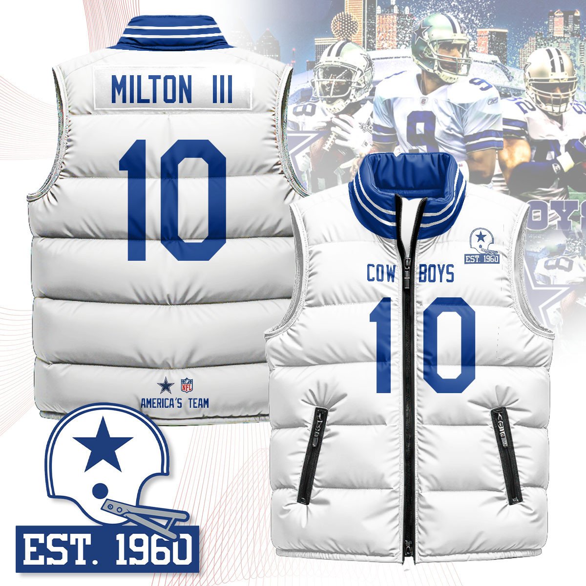Dallas Cowboys Unisex Puffer Vest