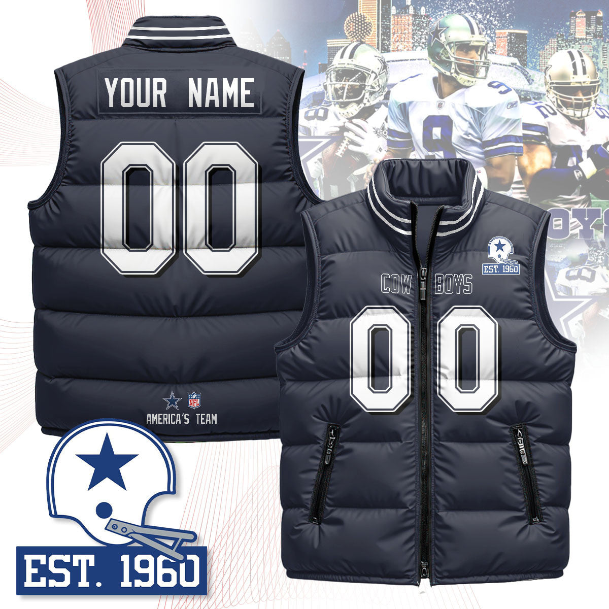 Dallas Cowboys Unisex Puffer VestPlayer