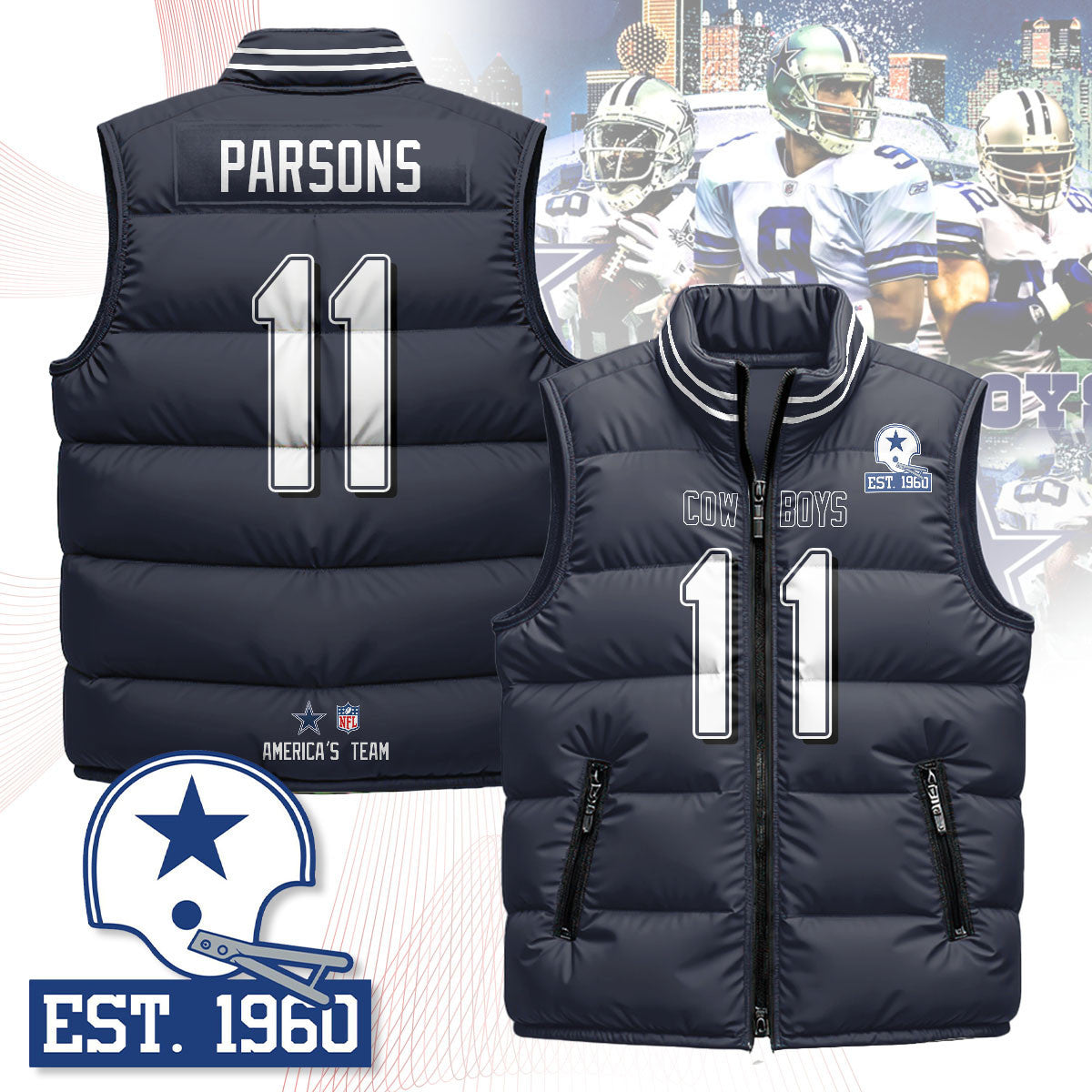 Dallas Cowboys Unisex Puffer VestPlayer