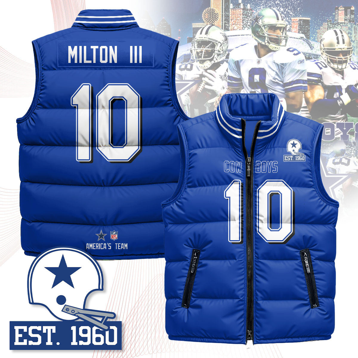 Dallas Cowboys Unisex Puffer VestPlayer