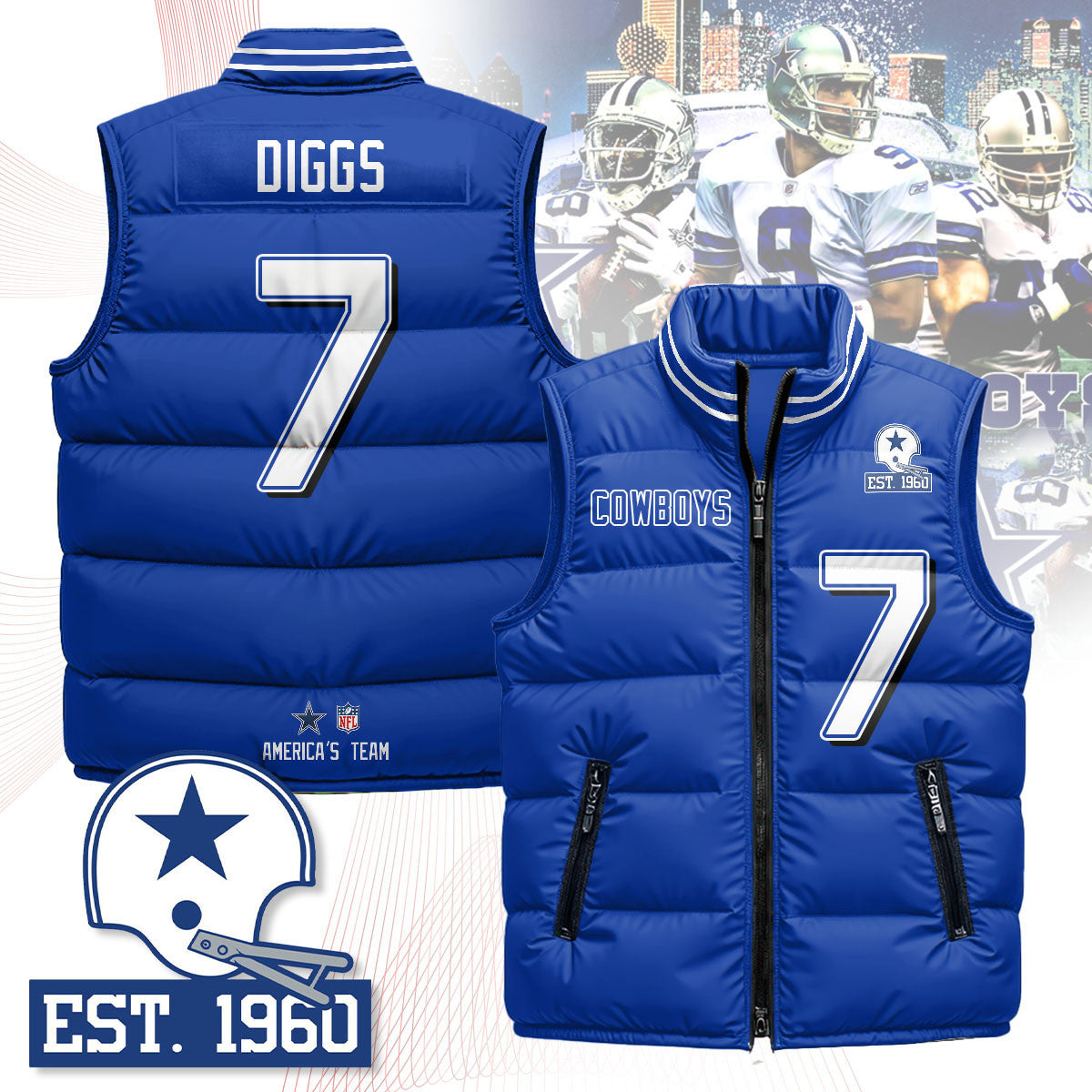 Dallas Cowboys Unisex Puffer VestPlayer