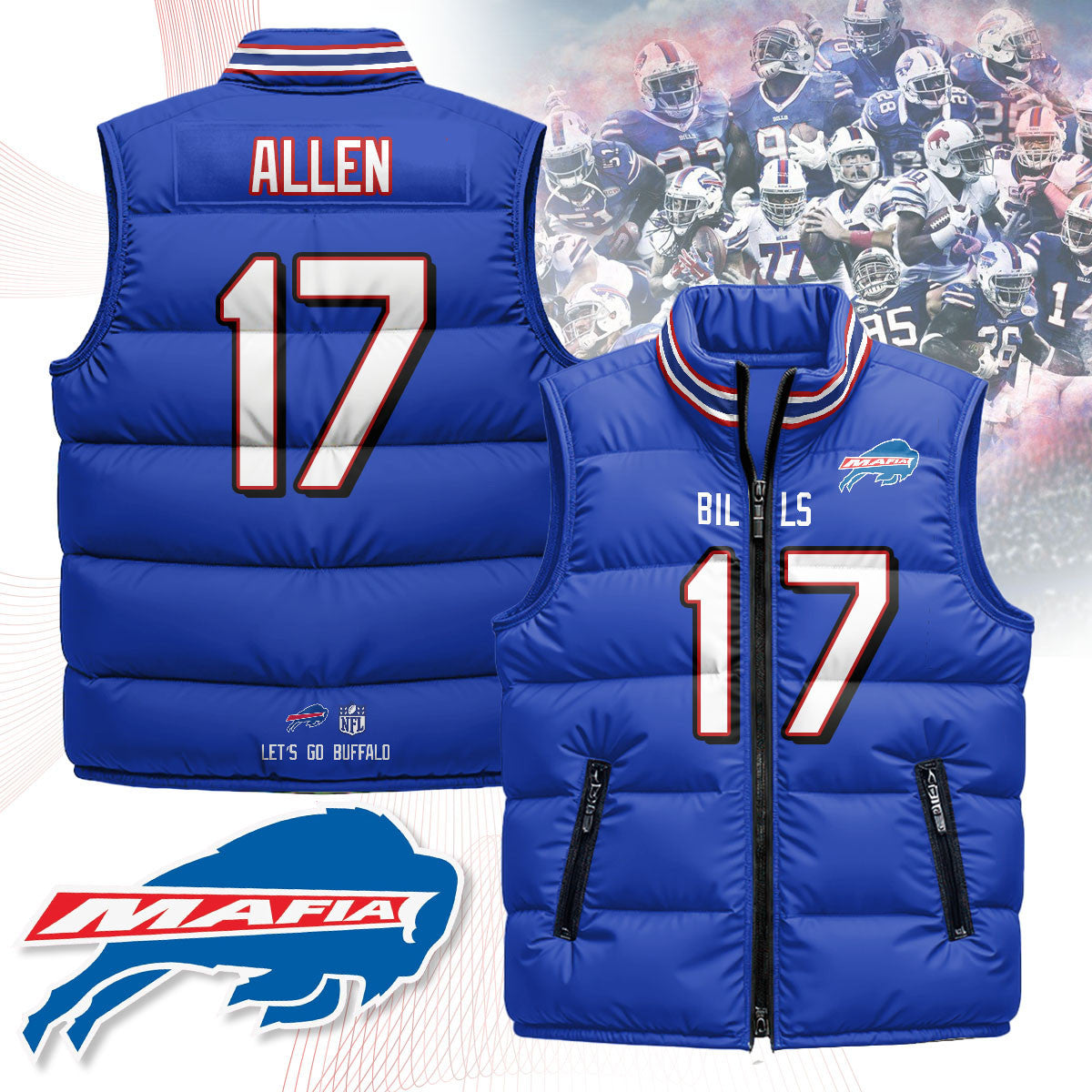 Buffalo Bills Unisex Puffer Vest