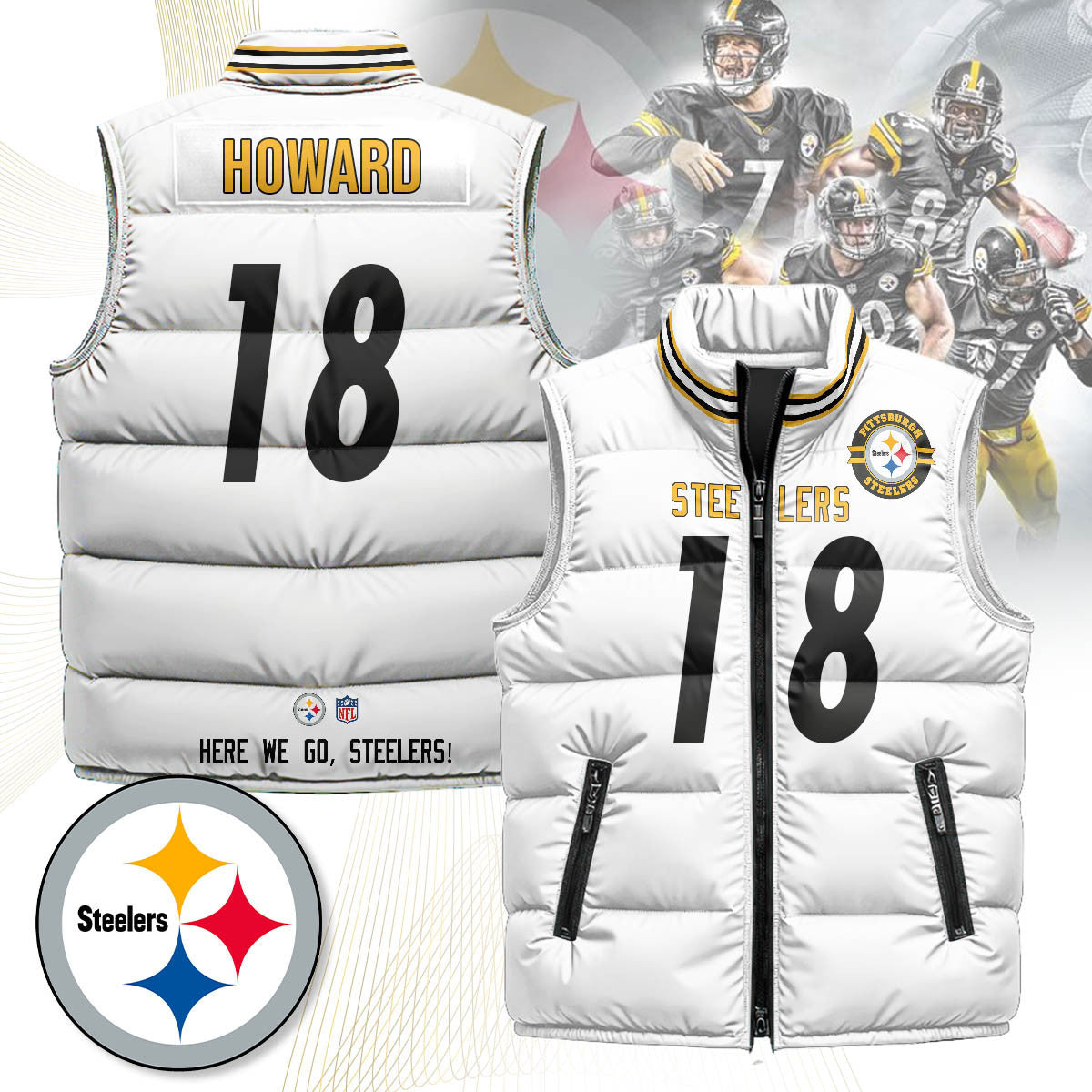 Pittsburgh Steelers Unisex Puffer Vest