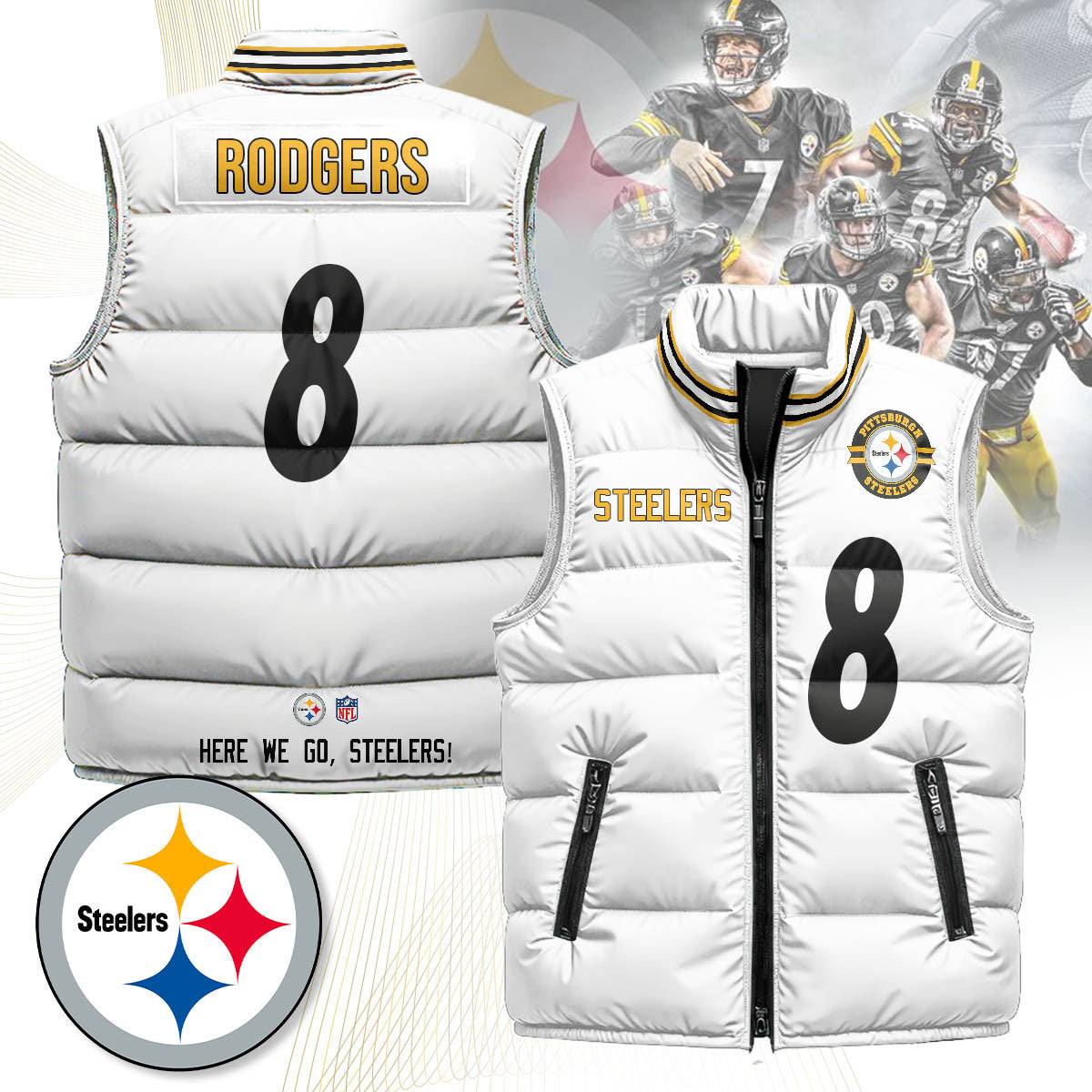 Pittsburgh Steelers Unisex Puffer Vest