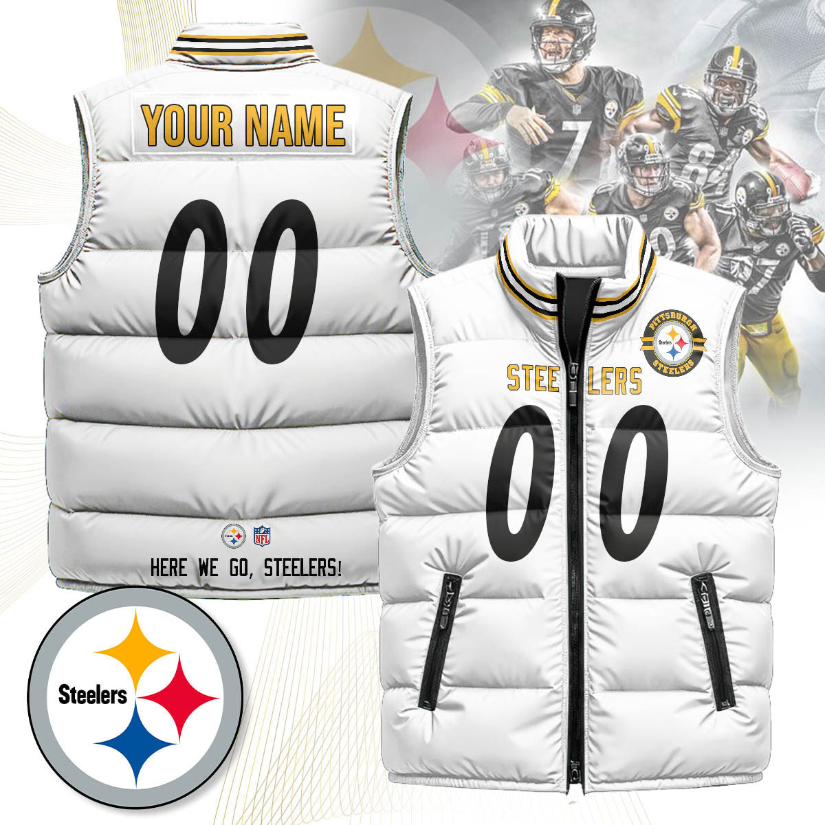 Pittsburgh Steelers Unisex Puffer Vest