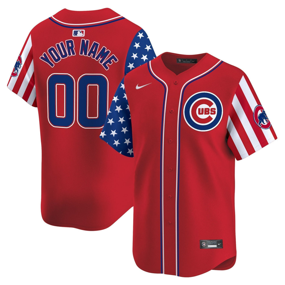 Chicago Cubs 2025 Memorial Day Vapor Premier Limited Custom Jersey - All Stitched
