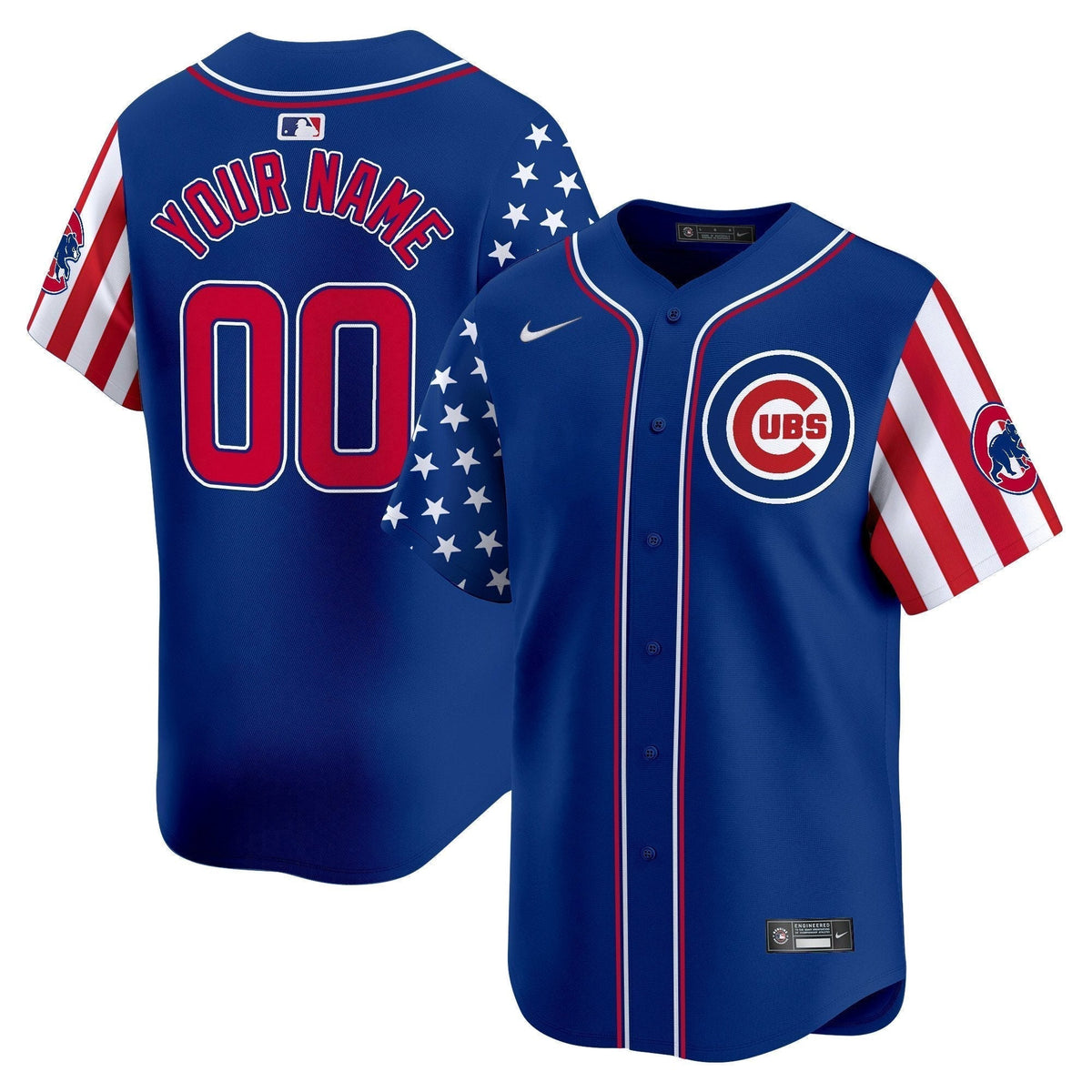 Chicago Cubs 2025 Memorial Day Vapor Premier Limited Custom Jersey - All Stitched