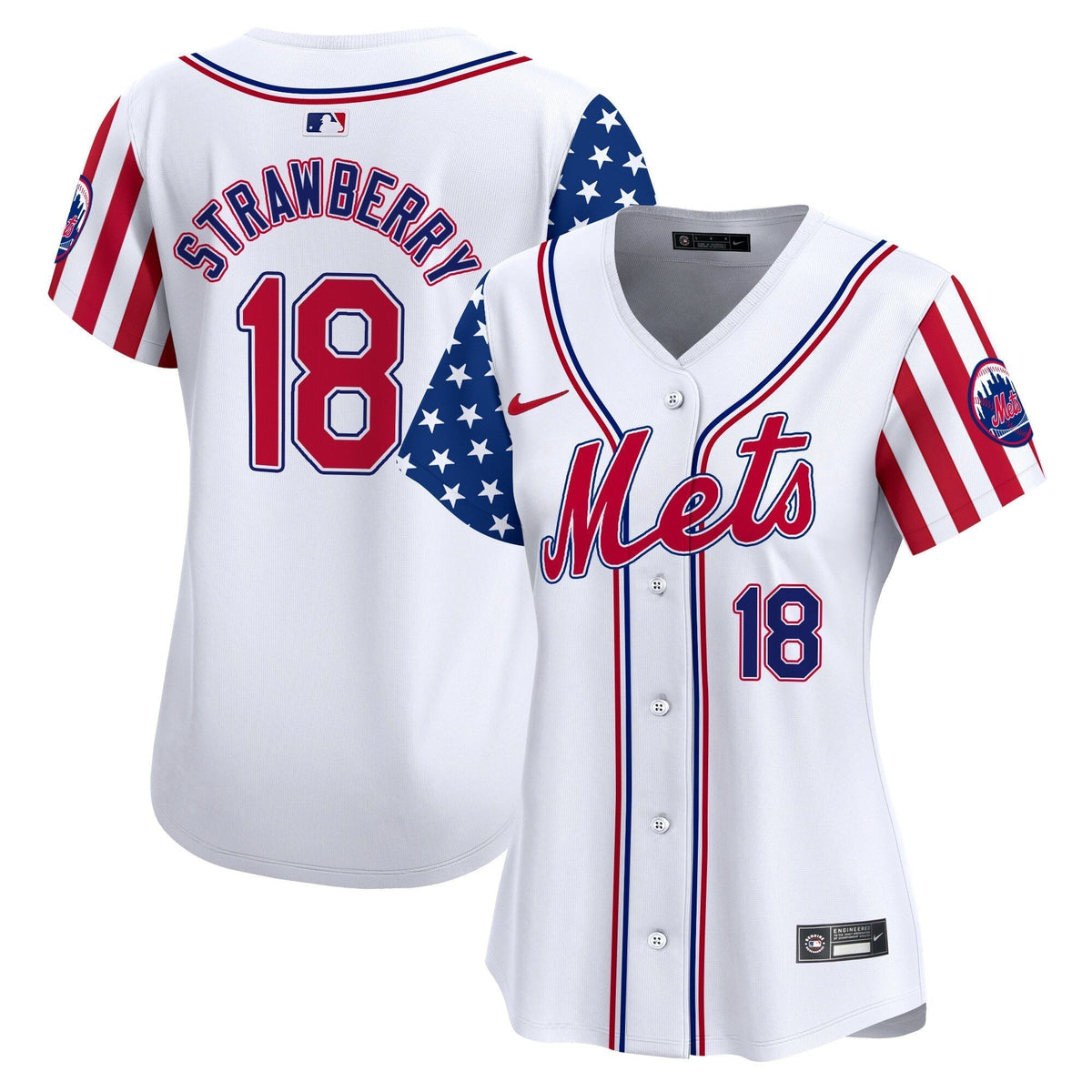 Women's Mets 2024 Independence Day Vapor Premier Limited Jersey - All Stitched