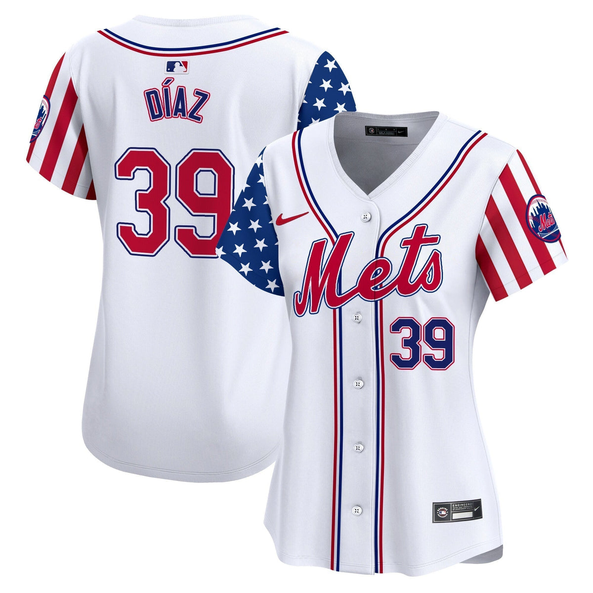 Women's Mets 2024 Independence Day Vapor Premier Limited Jersey - All Stitched