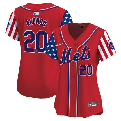 Women's Mets 2024 Independence Day Vapor Premier Limited Jersey - All Stitched