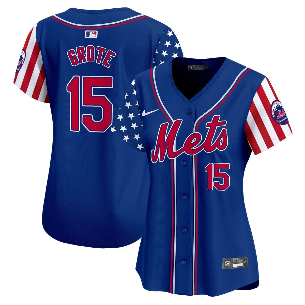 Women's Mets 2024 Independence Day Vapor Premier Limited Jersey - All Stitched
