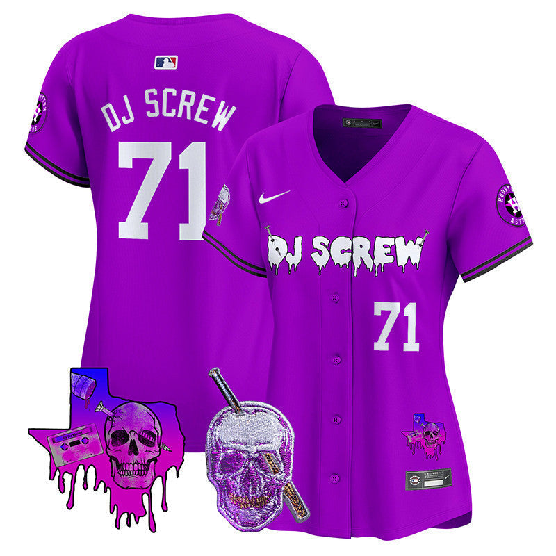 Women's Astros DJ Screw Vapor Premier Limited Jersey - All Stitched