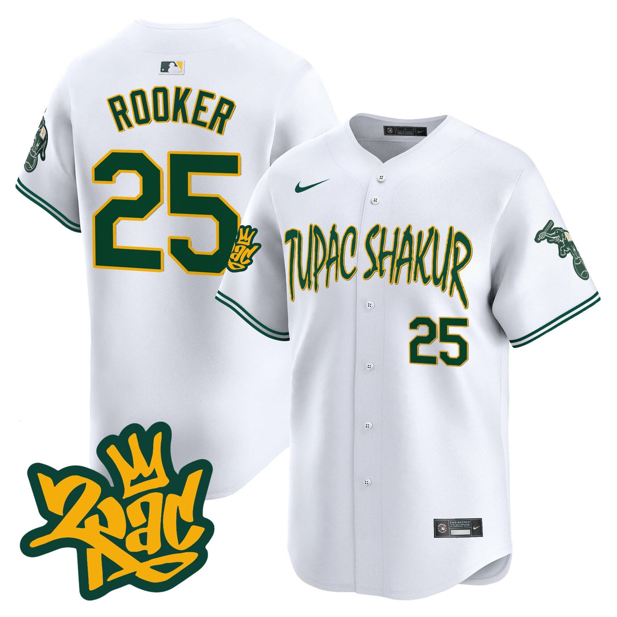 Men's Oakland Athletics Tupac Shakur Vapor Premier Limited Jersey - All Stitched