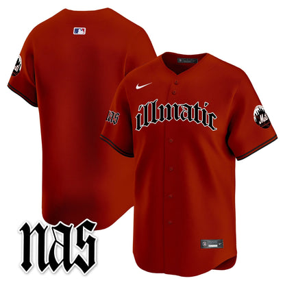 Men's Mets Nas Illmatic Vapor Premier Limited Jersey - All Stitched