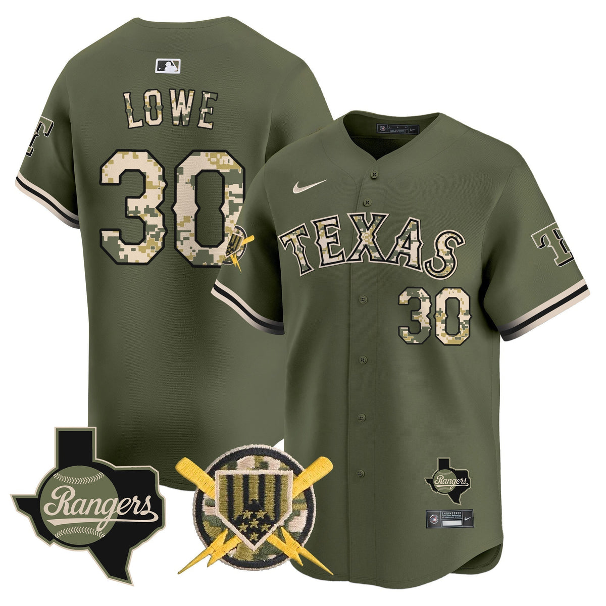 Men's Texas Rangers Armed Forces Day Vapor Premier Limited Jersey - All Stitched