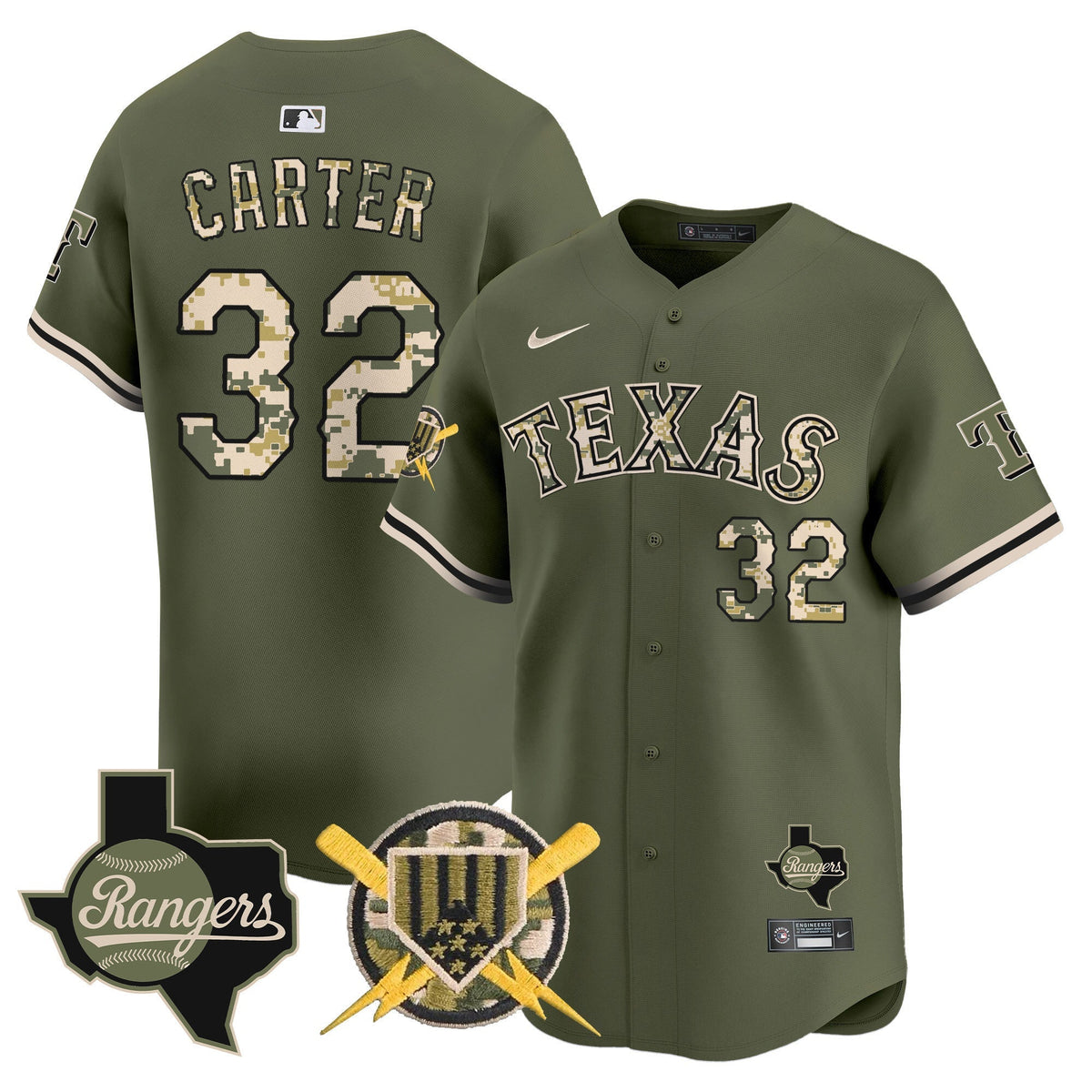 Men's Texas Rangers Armed Forces Day Vapor Premier Limited Jersey - All Stitched