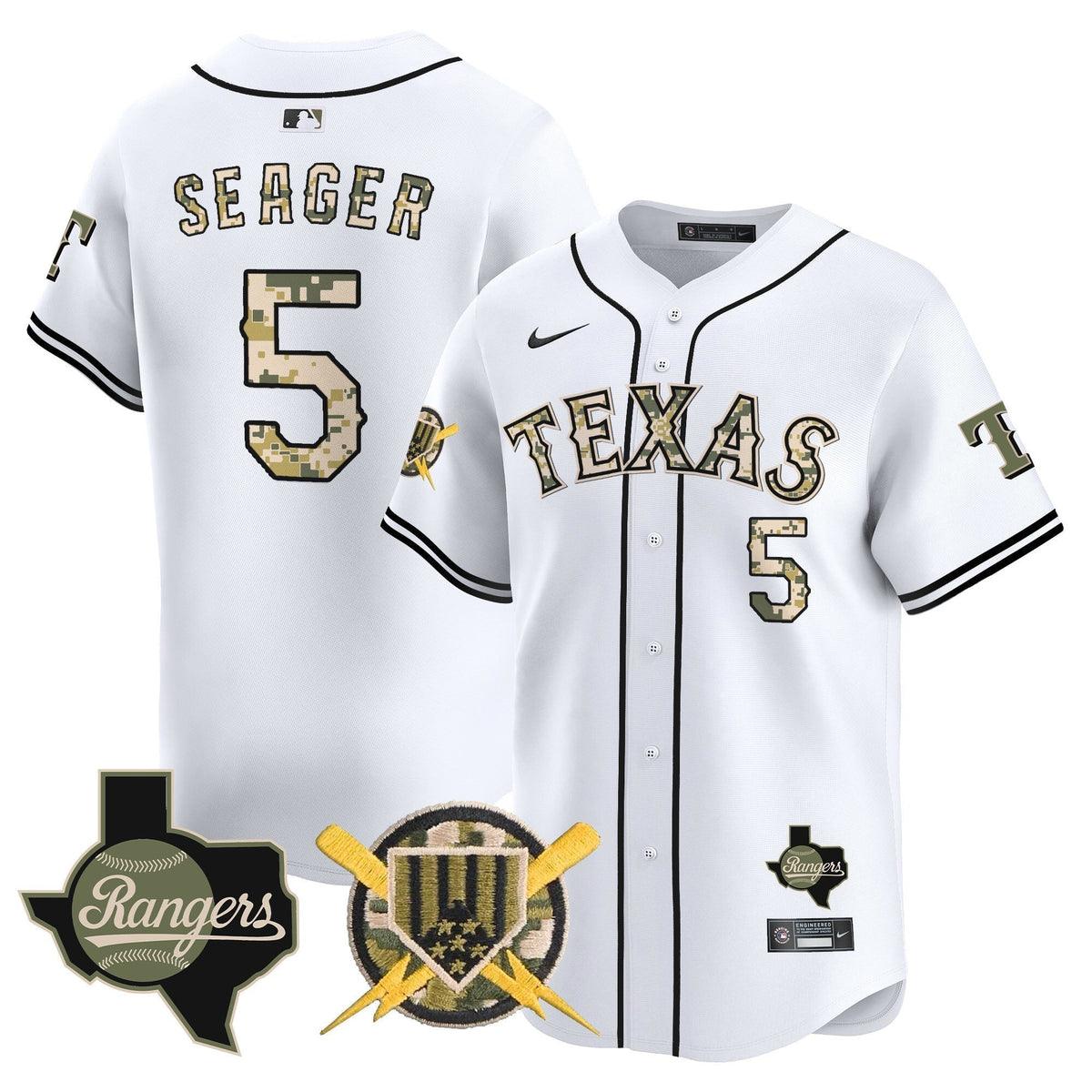 Men's Texas Rangers Armed Forces Day Vapor Premier Limited Jersey - All Stitched