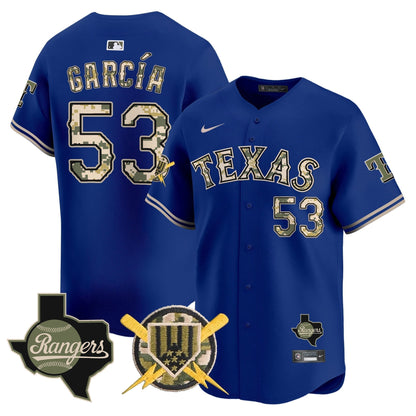 Men's Texas Rangers Armed Forces Day Vapor Premier Limited Jersey - All Stitched