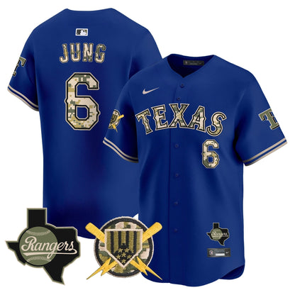Men's Texas Rangers Armed Forces Day Vapor Premier Limited Jersey - All Stitched