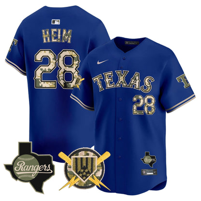 Men's Texas Rangers Armed Forces Day Vapor Premier Limited Jersey - All Stitched