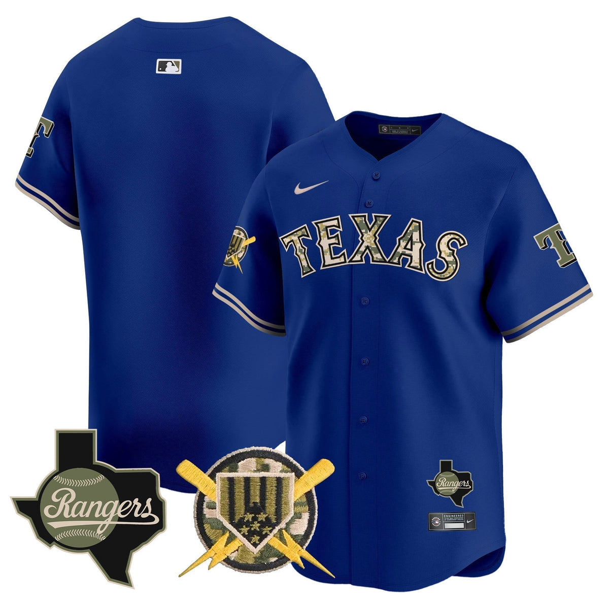 Men's Texas Rangers Armed Forces Day Vapor Premier Limited Jersey - All Stitched
