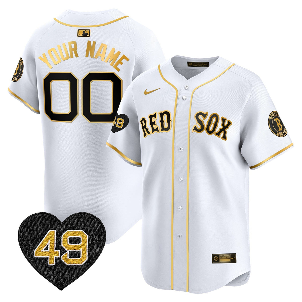 Boston Red Sox Tim Wakefield Patch Vapor Premier Limited Custom Jersey - All Stitched