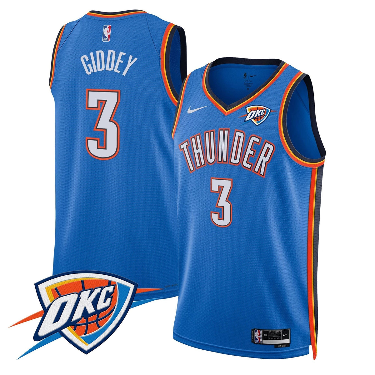Men's Oklahoma City Thunder Swingman Jersey V2 - All Stitched