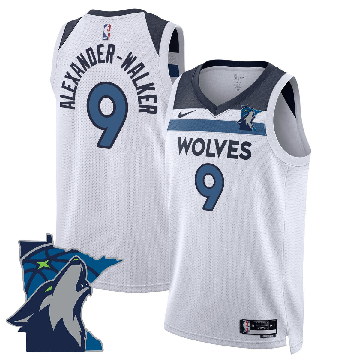 Men's Minnesota Timberwolves Swingman Jersey - Minnesota Patch - All Stitched