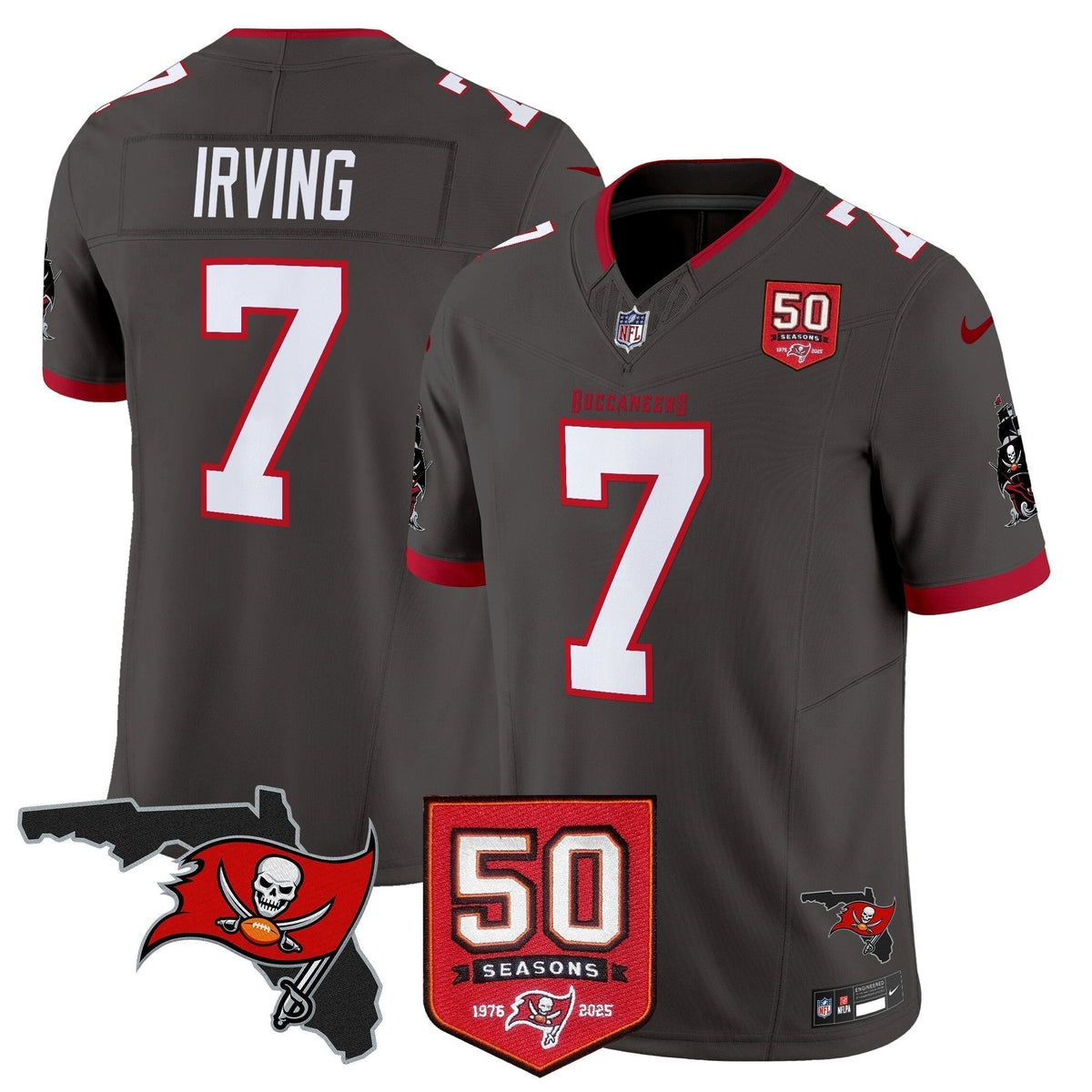 Men's Tampa Bay Buccaneers 50th Season Patch Vapor Limited Jersey - All Stitched
