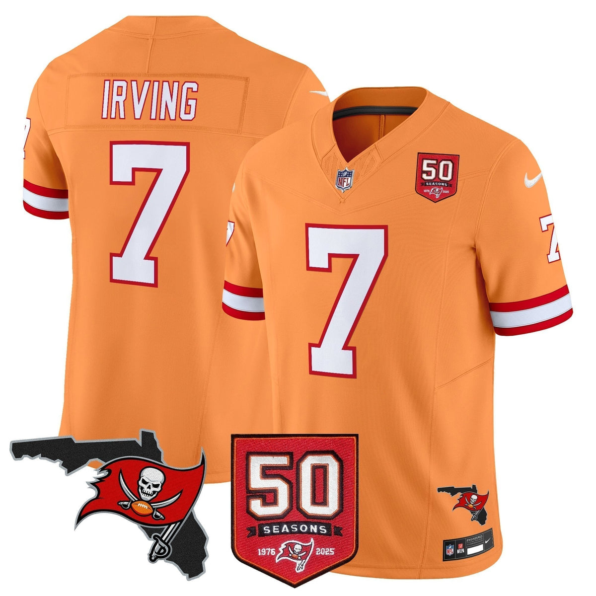 Men's Tampa Bay Buccaneers 50th Season Patch Vapor Limited Jersey - All Stitched