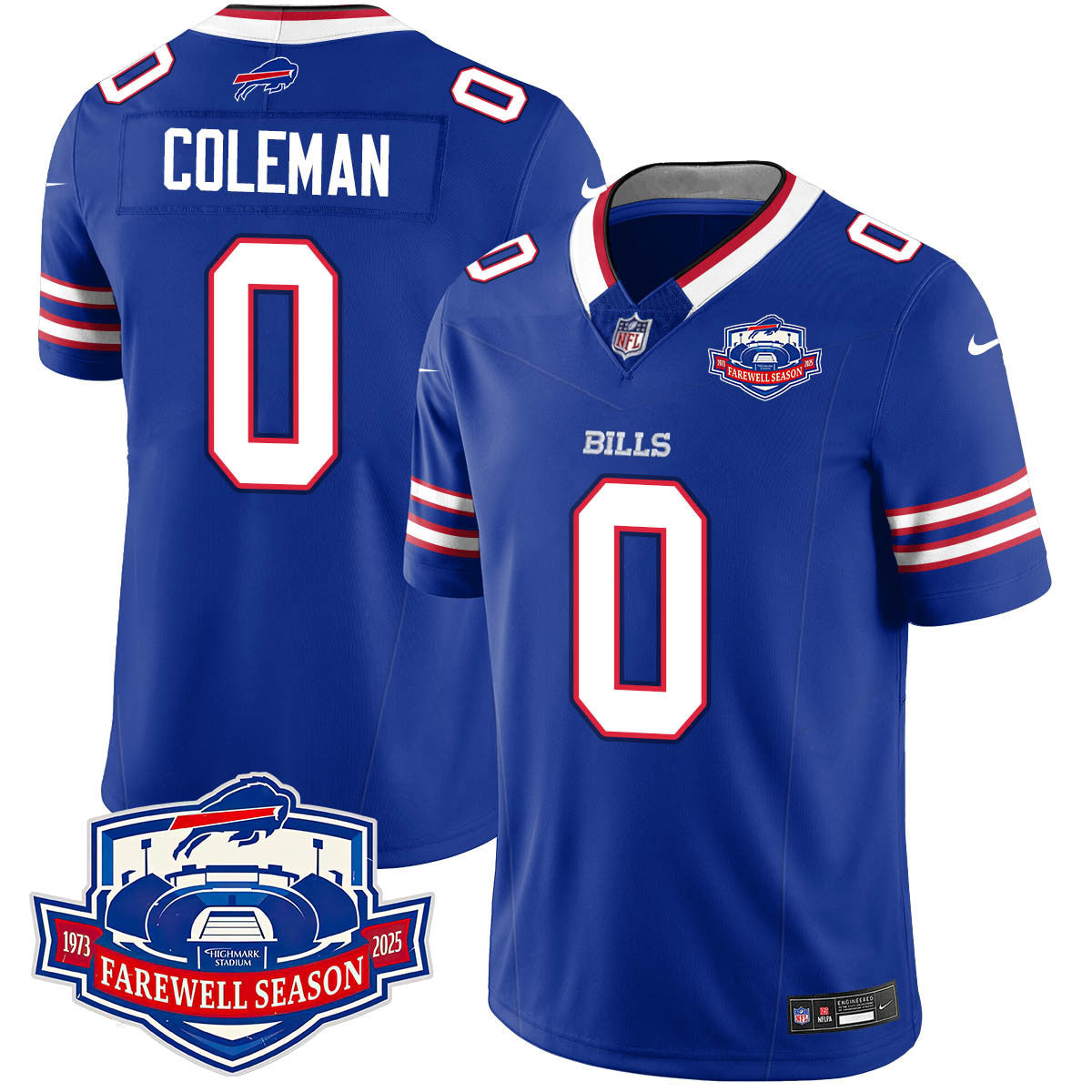 Buffalo Bills 2025 Jersey All Stitched - Farewell to Highmark Stadium