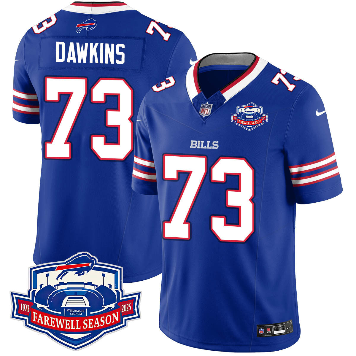 Buffalo Bills 2025 Jersey All Stitched - Farewell to Highmark Stadium