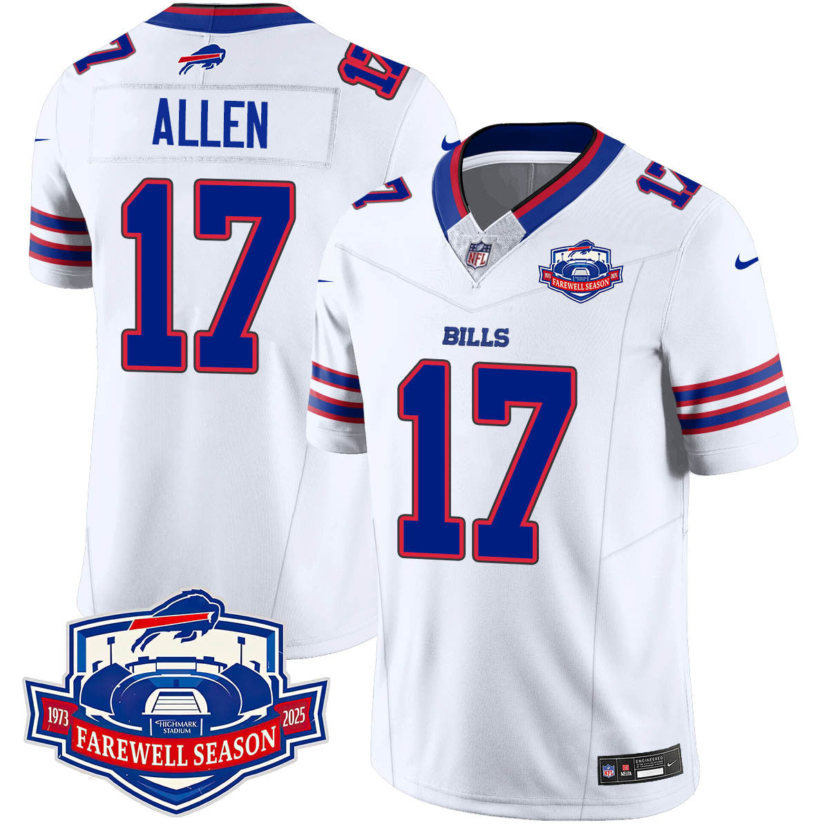 Buffalo Bills 2025 Jersey All Stitched - Farewell to Highmark Stadium
