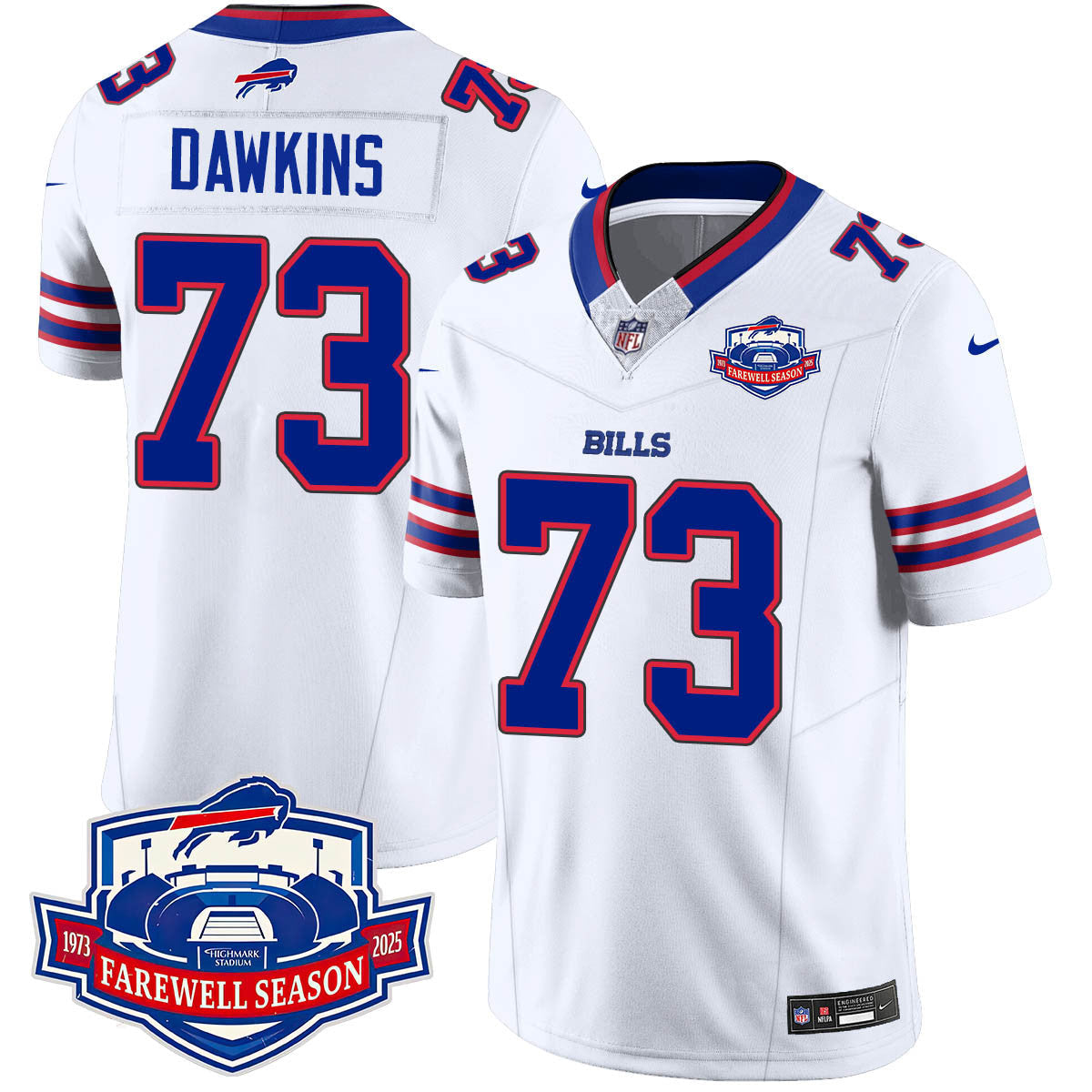 Buffalo Bills 2025 Jersey All Stitched - Farewell to Highmark Stadium