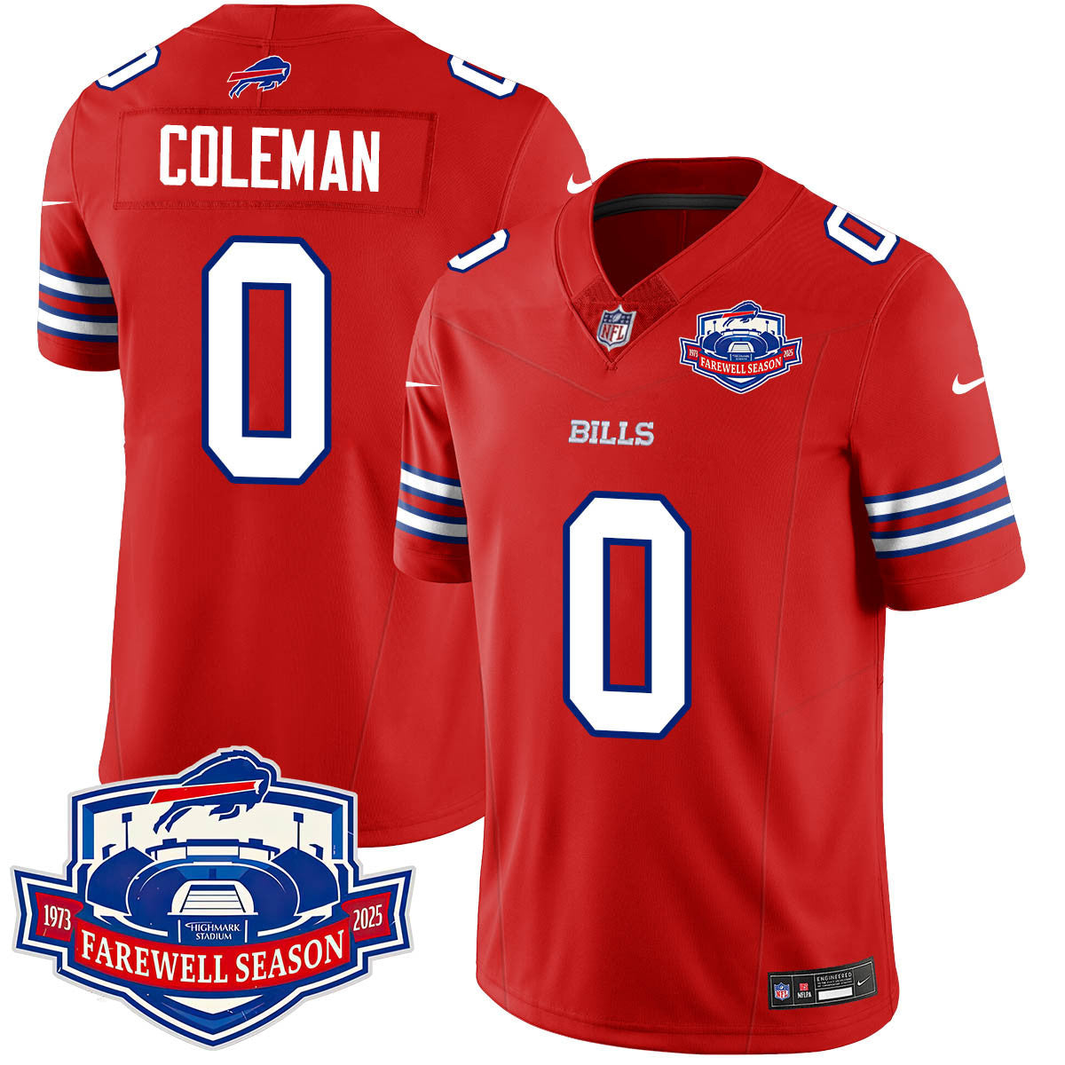 Buffalo Bills 2025 Jersey All Stitched - Farewell to Highmark Stadium