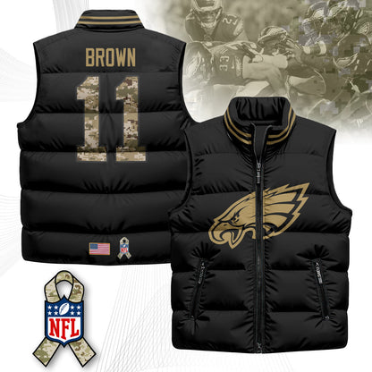Philadelphia Eagles Salute To Service Puffer Vest